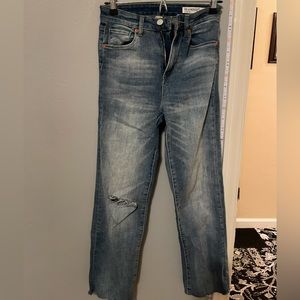 BlankNYC high rise straight leg jeans
